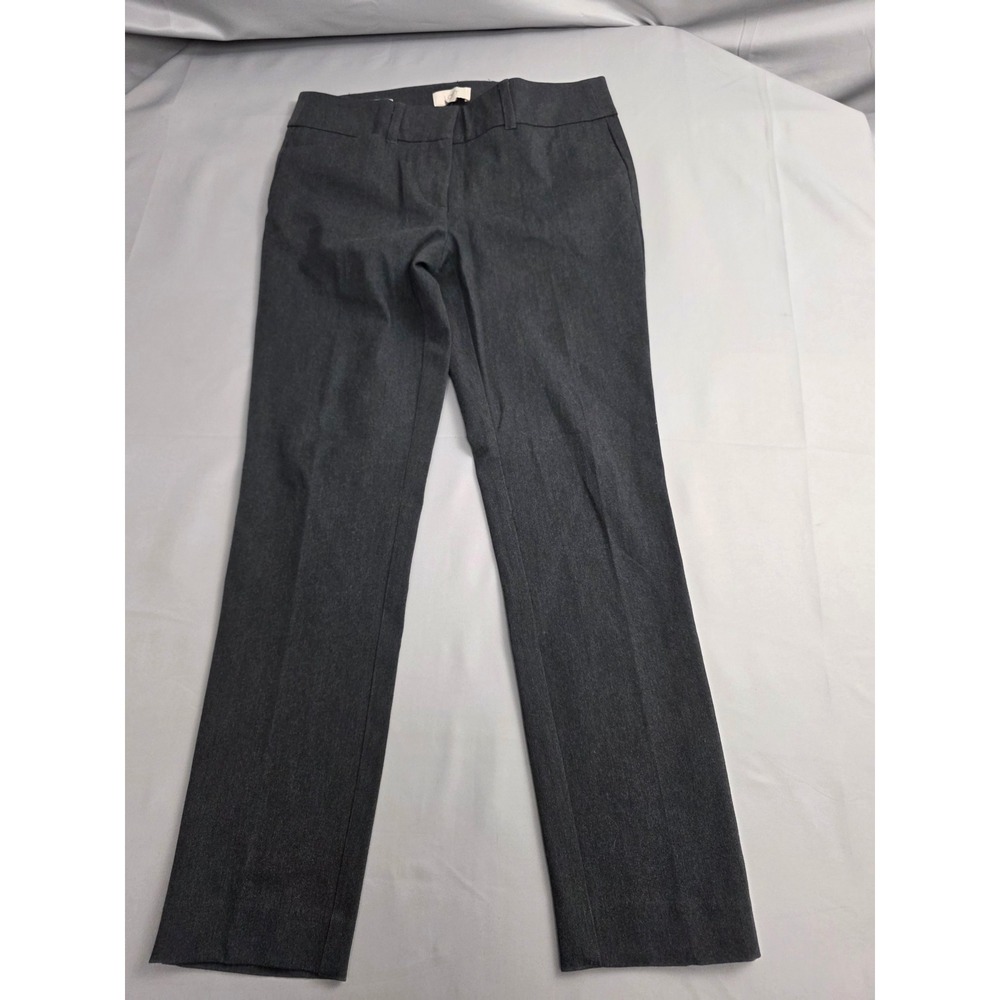 Loft Outlet Skinny Ankle Pants Womens 4 Gray Dress Trousers Stretch Office Wear
